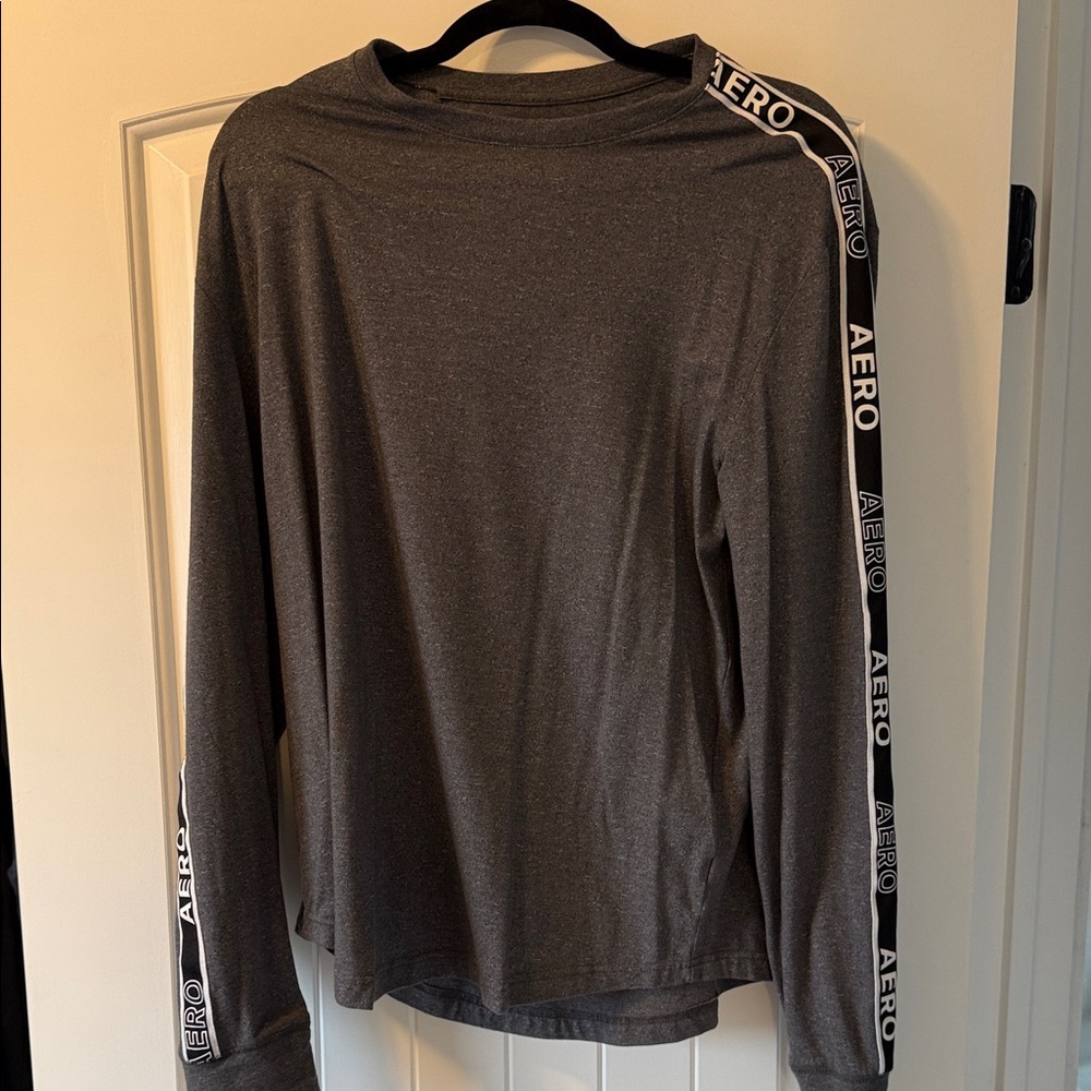 Aeropostale Charcoal Heather Long Sleeve Shirt